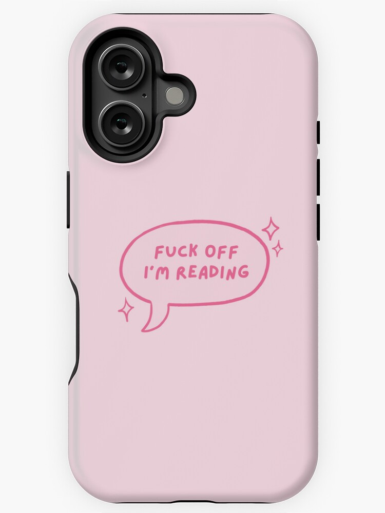 Thumbnail 1 von 4, iPhone-Hülle, Verpiss dich, ich lese - rosa süße Sprechblase designt und verkauft von catdiasart.