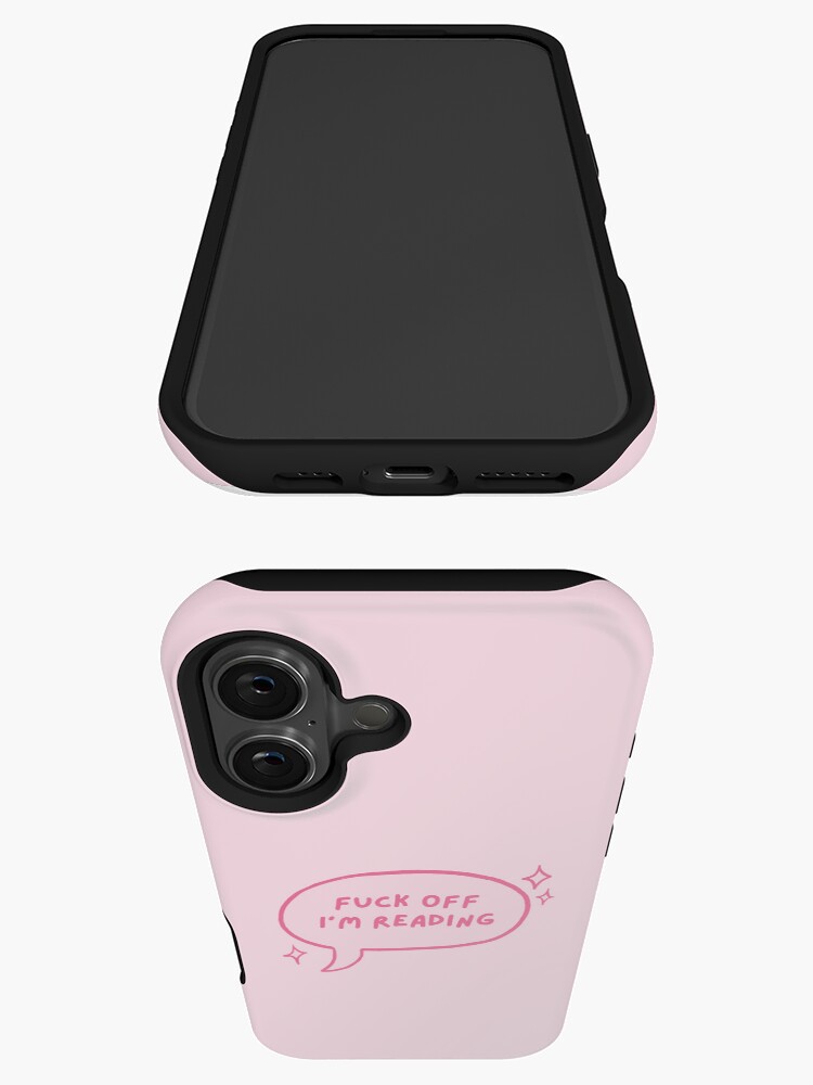 Thumbnail 3 von 4, iPhone-Hülle, Verpiss dich, ich lese - rosa süße Sprechblase designt und verkauft von catdiasart.