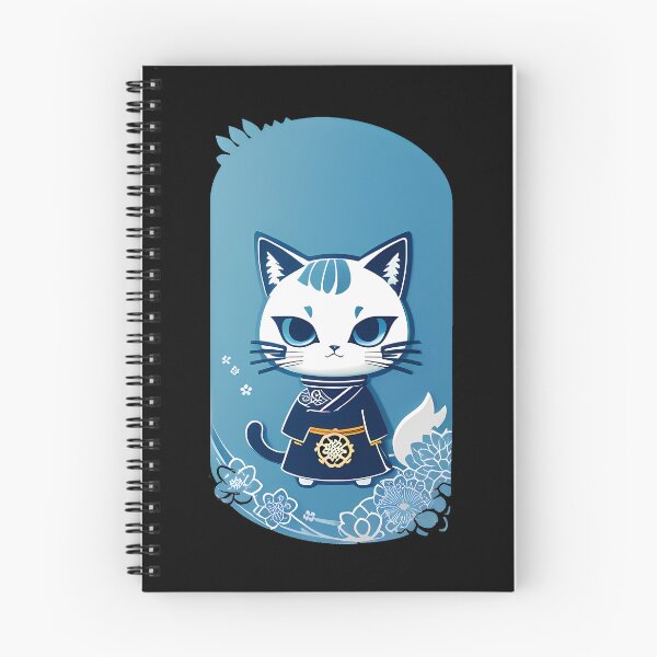 Item preview, Mysterious Cyanotype Samurai Cat Warrior designed and sold by Mechanical-Artt.