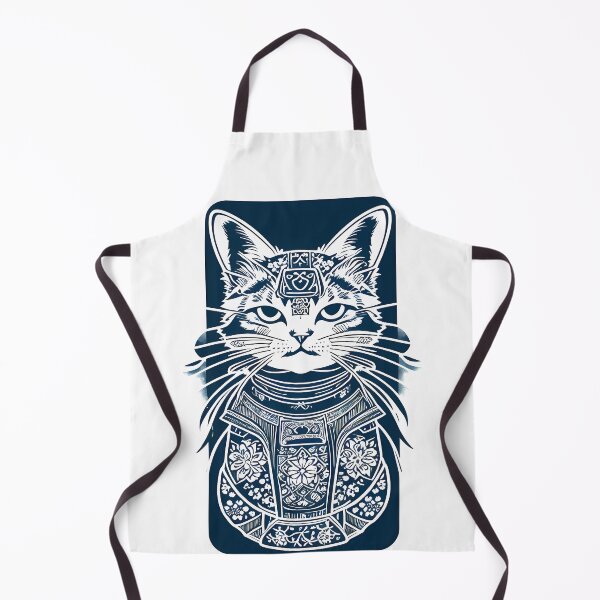 Item preview, Samurai Cat Wisdom in Cyanotype designed and sold by Mechanical-Artt.