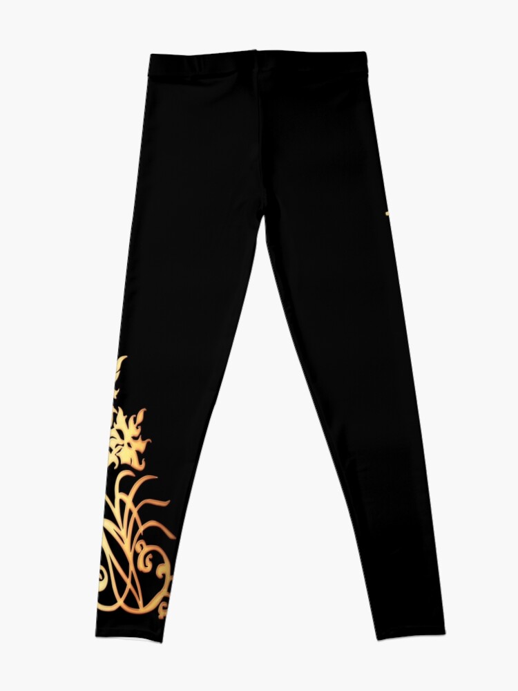Alternate view of Lunafreya's journal design (Black) Leggings