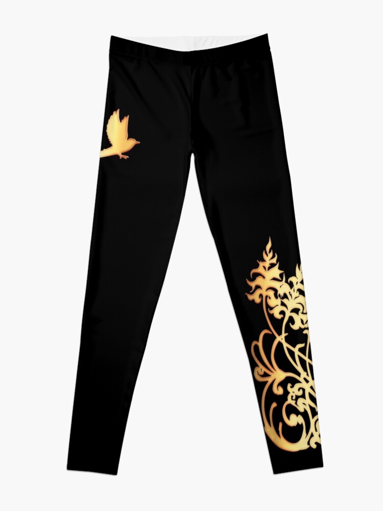 Alternate view of Lunafreya's journal design (Black) Leggings