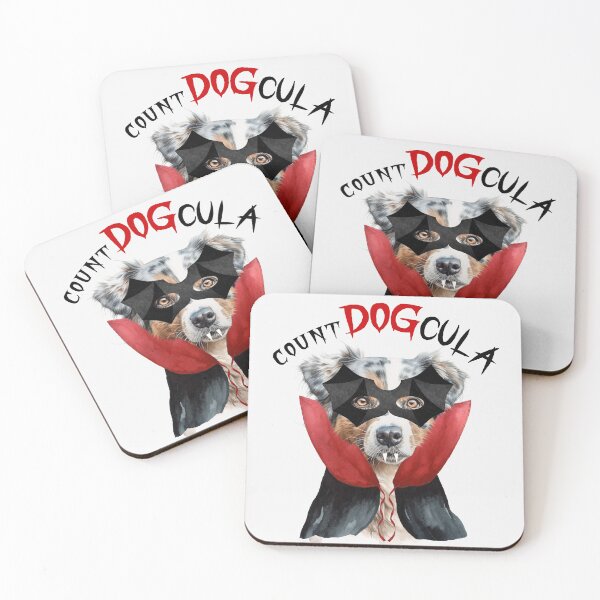 Item preview, Australian Shepherd Count DOGcula Halloween designed and sold by SalonOfArt.