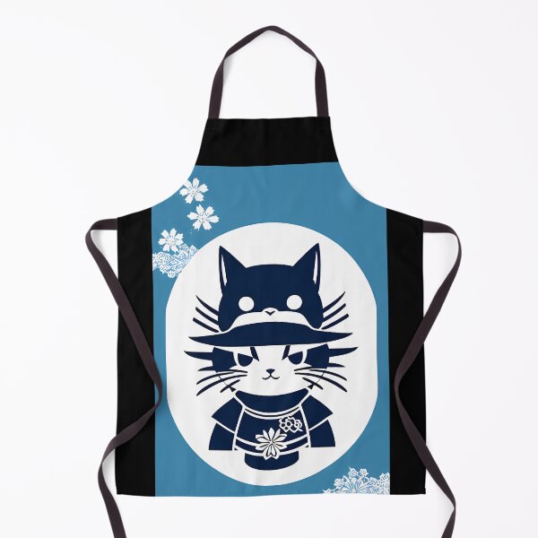 Item preview, Cyanotype Samurai Cat Warrior's Journey designed and sold by Mechanical-Artt.