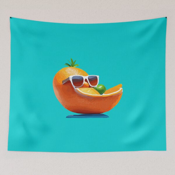 Item preview, Mature Orange Enjoying a Tropical Getaway designed and sold by Pickmash.