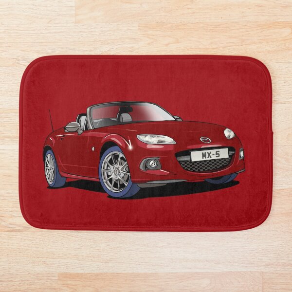 Aperçu de l'œuvre Voiture Mazda Miata MX5 rouge cuivre créée et vendue par Webazoot Industries - Car Art.