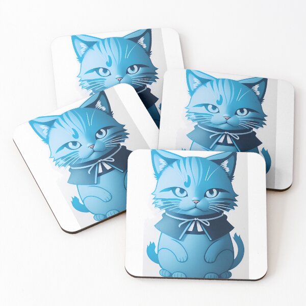 Item preview, Cyanotype Majestic Samurai Feline designed and sold by Mechanical-Artt.