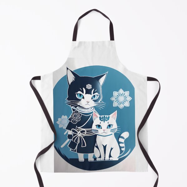 Item preview, Cyanotype Enigmatic Warrior Samurai Cat designed and sold by Mechanical-Artt.