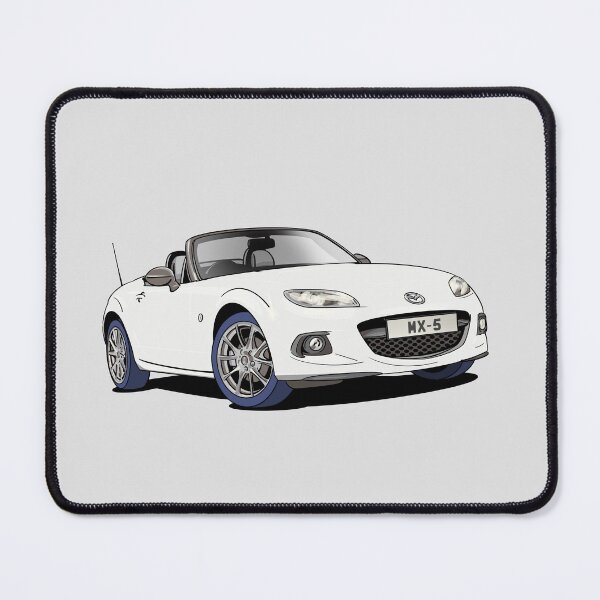 Item preview, White Mazda MX5 car designed and sold by Webazoot Industries - Car Art.