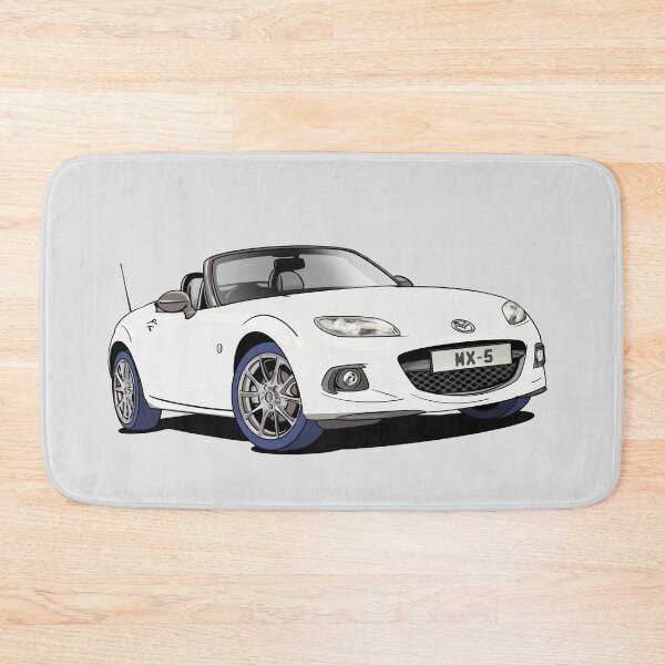 Item preview, White Mazda MX5 car designed and sold by Webazoot Industries - Car Art.