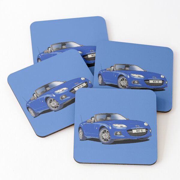 Item preview, Mazda Miata MX5 blue sportscar designed and sold by Webazoot Industries - Car Art.