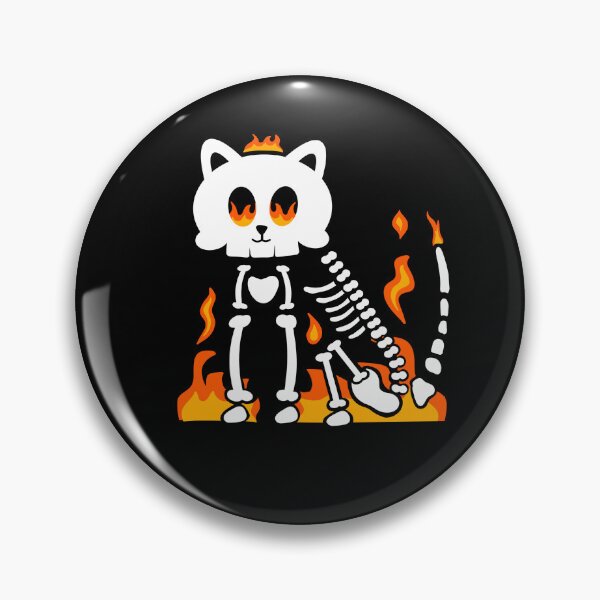 Item preview, Flaming Cat Skeleton designed and sold by eternallygifted.