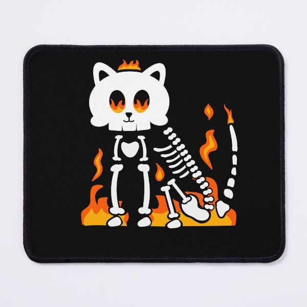 Item preview, Flaming Cat Skeleton designed and sold by eternallygifted.