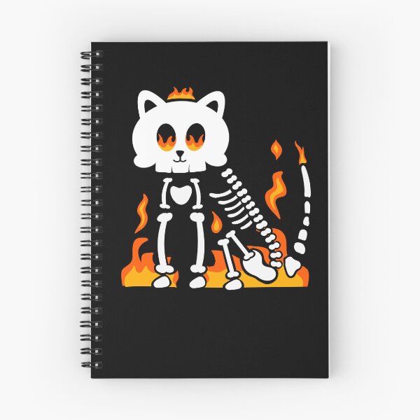 Item preview, Flaming Cat Skeleton designed and sold by eternallygifted.