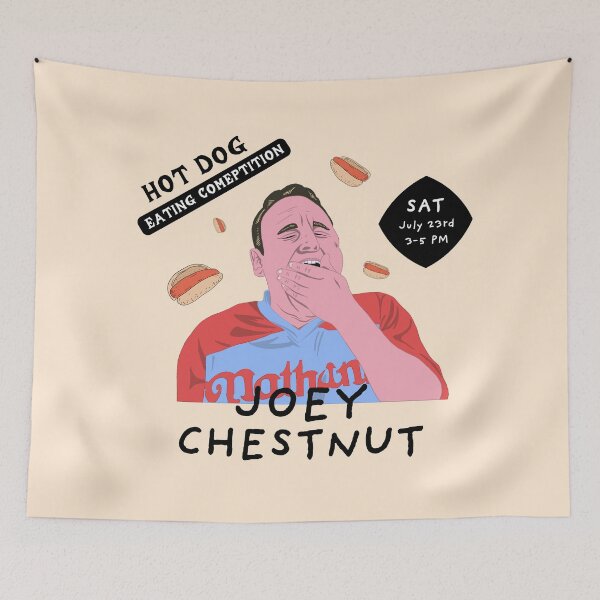 Item preview, Joey Chestnut - Hot Dog Eating Competition - Fan Art designed and sold by hybridboy.