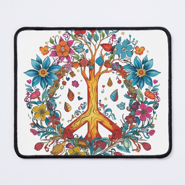 Item preview, Peace sign with plants and tree without backgrounds By Jonathan P. and AI designed and sold by JonathanP514.