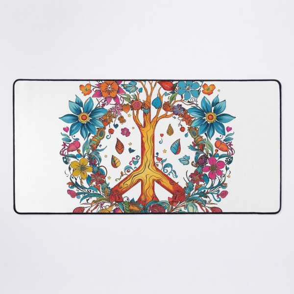 Item preview, Peace sign with plants and tree without backgrounds By Jonathan P. and AI designed and sold by JonathanP514.
