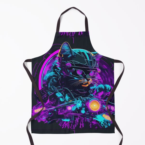 Item preview, Biker cat neon style designed and sold by elearah1.