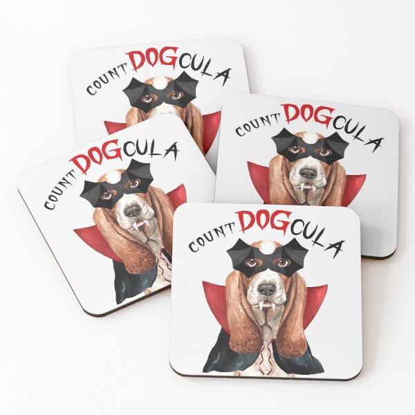 Item preview, Basset Hound Count DOGcula Halloween designed and sold by SalonOfArt.