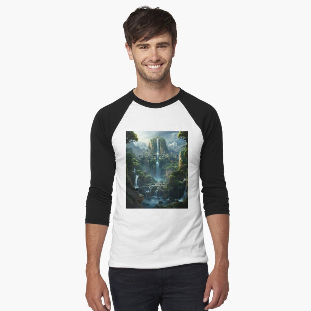 Vista previa del artículo con la obra «Camiseta ¾ estilo béisbol», diseñado y vendido por paletteparadDsg.