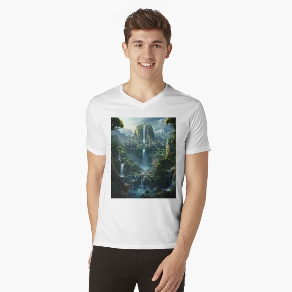 Vista previa del artículo con la obra «Camiseta de cuello en V», diseñado y vendido por paletteparadDsg.