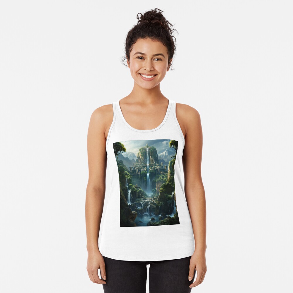 Vista previa del artículo con la obra «Camiseta con espalda nadadora», diseñado y vendido por paletteparadDsg.