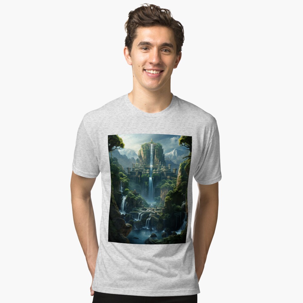 Vista previa del artículo con la obra «Camiseta de tejido mixto», diseñado y vendido por paletteparadDsg.