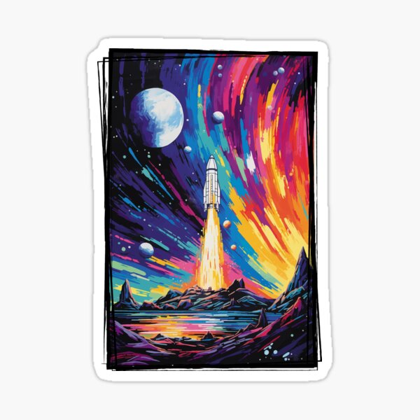 Item preview, Rocket Landing Abstract Art designed and sold by TotallySpiffing.