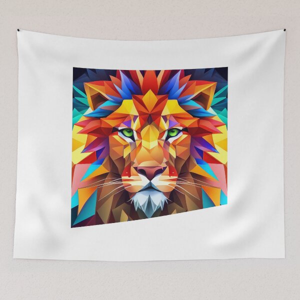 Item preview, Geometric Lion Art designed and sold by Posivibez Designs.