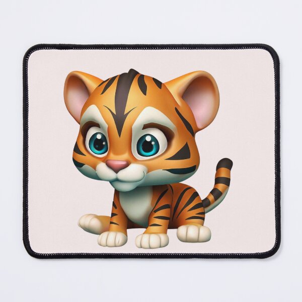 Item preview, Adorable Whiskered Friend - Cute Little Tiger | A Playful Feline Companion designed and sold by OrangeMG.