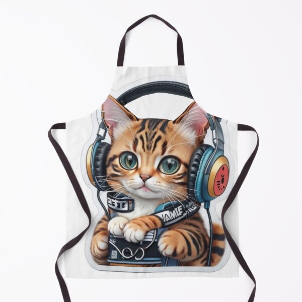 Item preview, Cute Cat with Headphones 1 Sticker, Clothing, T-shirts: Groove to the Purrfect Beats! designed and sold by Weslley Silva.