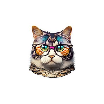 Artwork thumbnail, kitty with glasses by cokemann