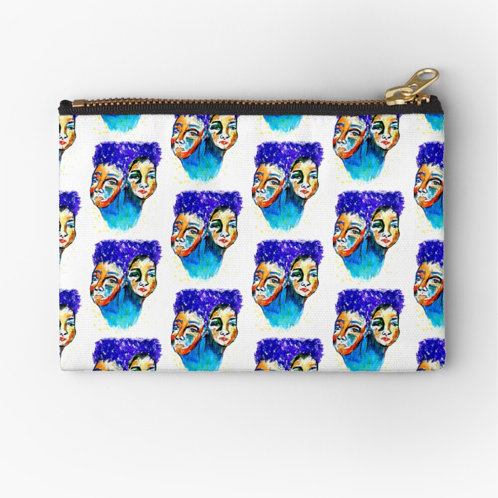 purple hair Zipper Pouch