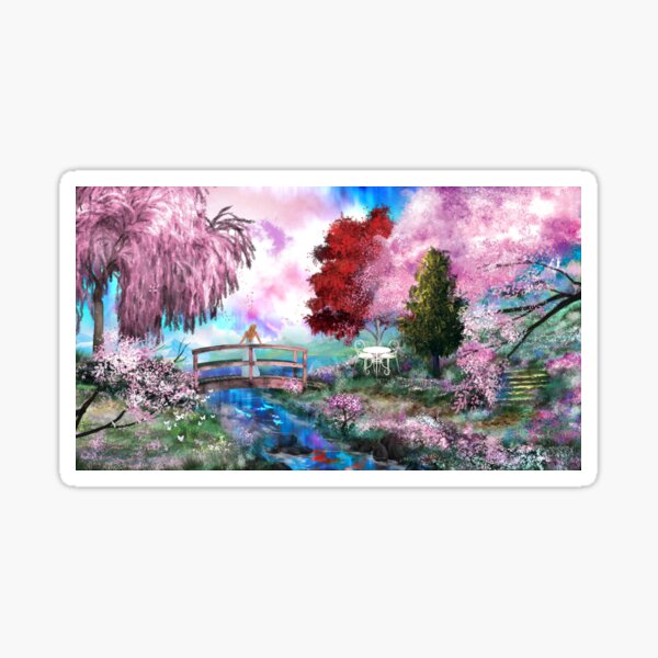 Blossom Bridge Sticker