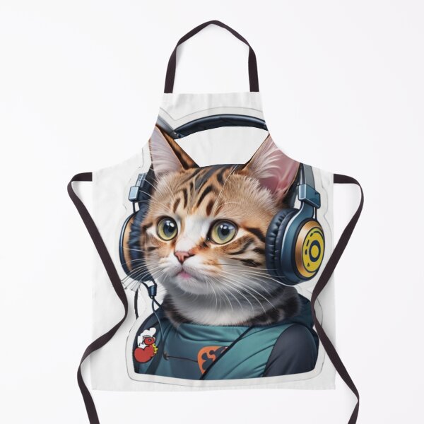 Item preview, Cute Cat with Headphones 2 Sticker, Clothing, T-shirts: Groove to the Purrfect Beats! designed and sold by Weslley Silva.
