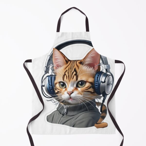 Item preview, Cute Cat with Headphones 3 Sticker, Clothing, T-shirts: Groove to the Purrfect Beats! designed and sold by Weslley Silva.