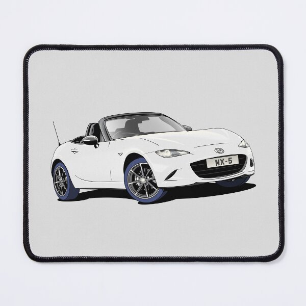 Item preview, White Mazda MX5 ND sportscar designed and sold by Webazoot Industries - Car Art.