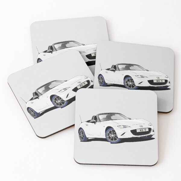 Item preview, White Mazda MX5 ND sportscar designed and sold by Webazoot Industries - Car Art.