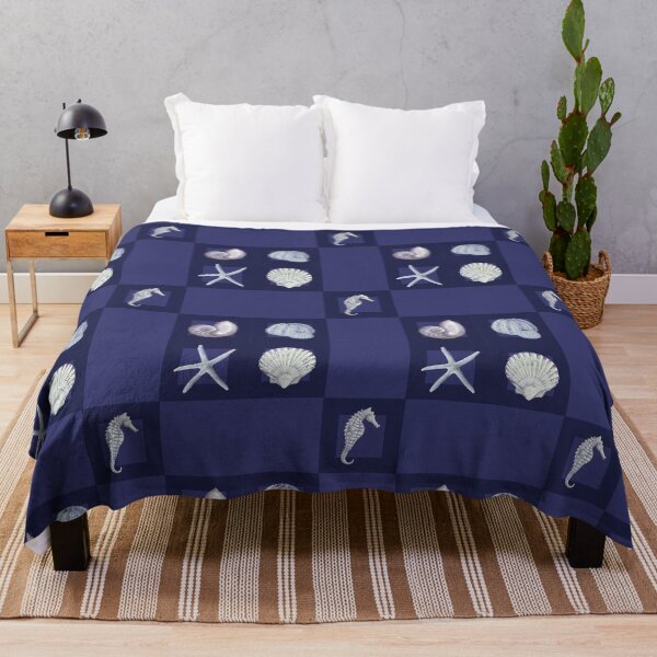 Item preview, Coastal Collection Midnight Blue Patchwork designed and sold by LisaLeQuelenec.