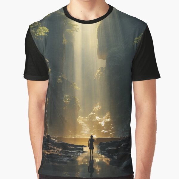 Vista previa del artículo con la obra «Digital Mirage: Sunlit Waterfall in Pixel Precision - 10», diseñado y vendido por Moisky Art.
