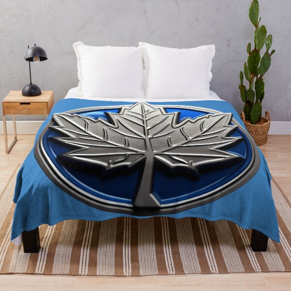Item preview, Maple Leaves Crest in Blue and Silver designed and sold by WallGarden.