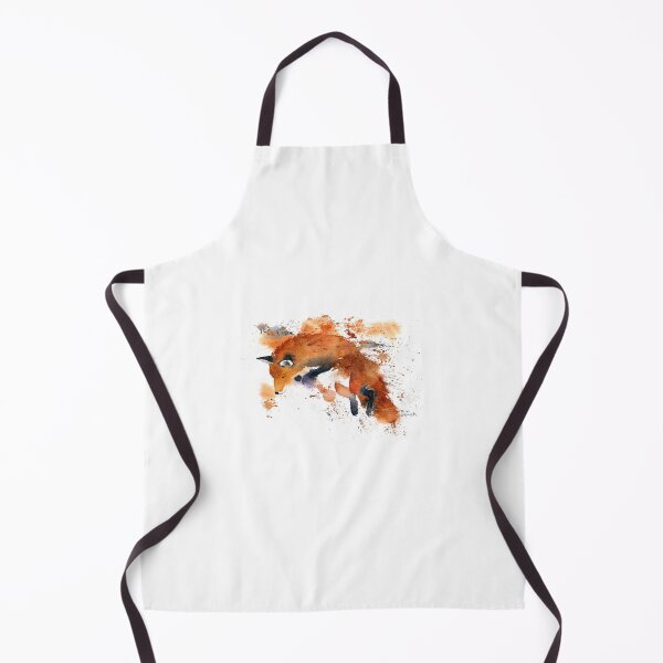 Item preview, Leaping fox in splashy watercolour designed and sold by artbyrachel.