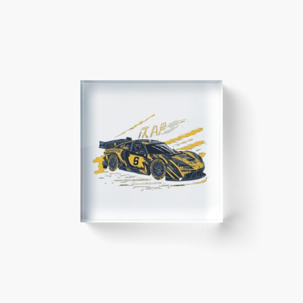 Item preview, Illustration of a racing car at full speed - Racing car art. designed and sold by ProductArtistry.