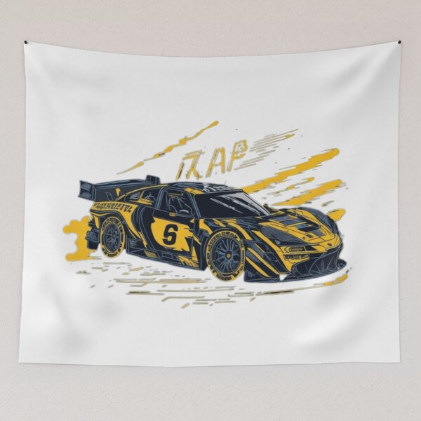 Item preview, Illustration of a racing car at full speed - Racing car art. designed and sold by ProductArtistry.