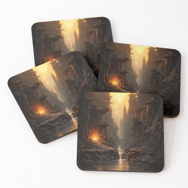 Item preview, Digital Mirage: Sunlit Waterfall in Pixel Precision - 12 designed and sold by Moisky Art.