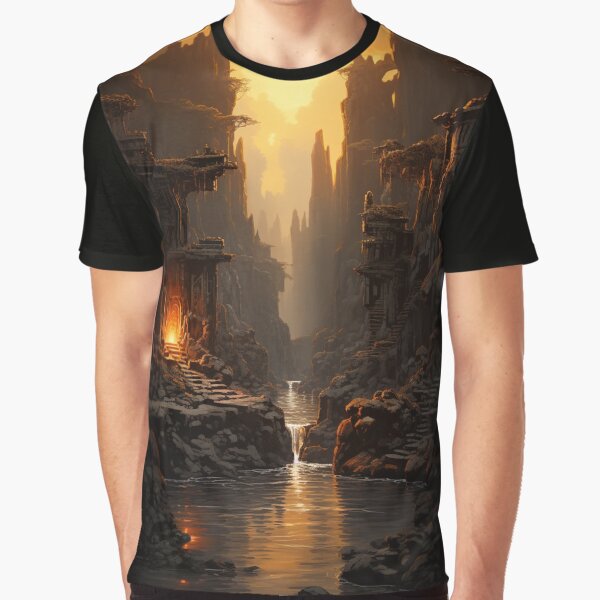 Vista previa del artículo con la obra «Digital Mirage: Sunlit Waterfall in Pixel Precision - 12», diseñado y vendido por Moisky Art.
