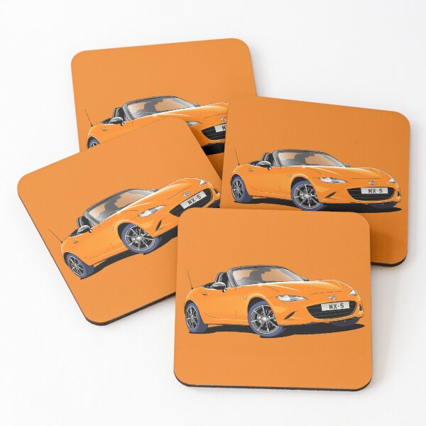 Item preview, New Mazda MX-5 in orange designed and sold by Webazoot Industries - Car Art.