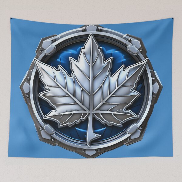 Item preview, Leaf Shield in Blue and Silver  designed and sold by WallGarden.