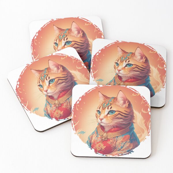 Item preview, Fiery Cat - Igniting the Spirit with Feline Flames designed and sold by DimHel2.
