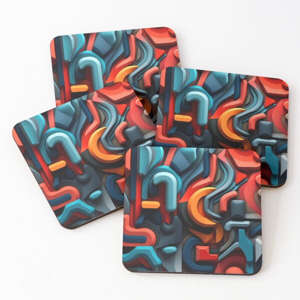 Item preview, Abstract Shapes - Colorful Sculptures with Deep Effects designed and sold by Piotrek0001.